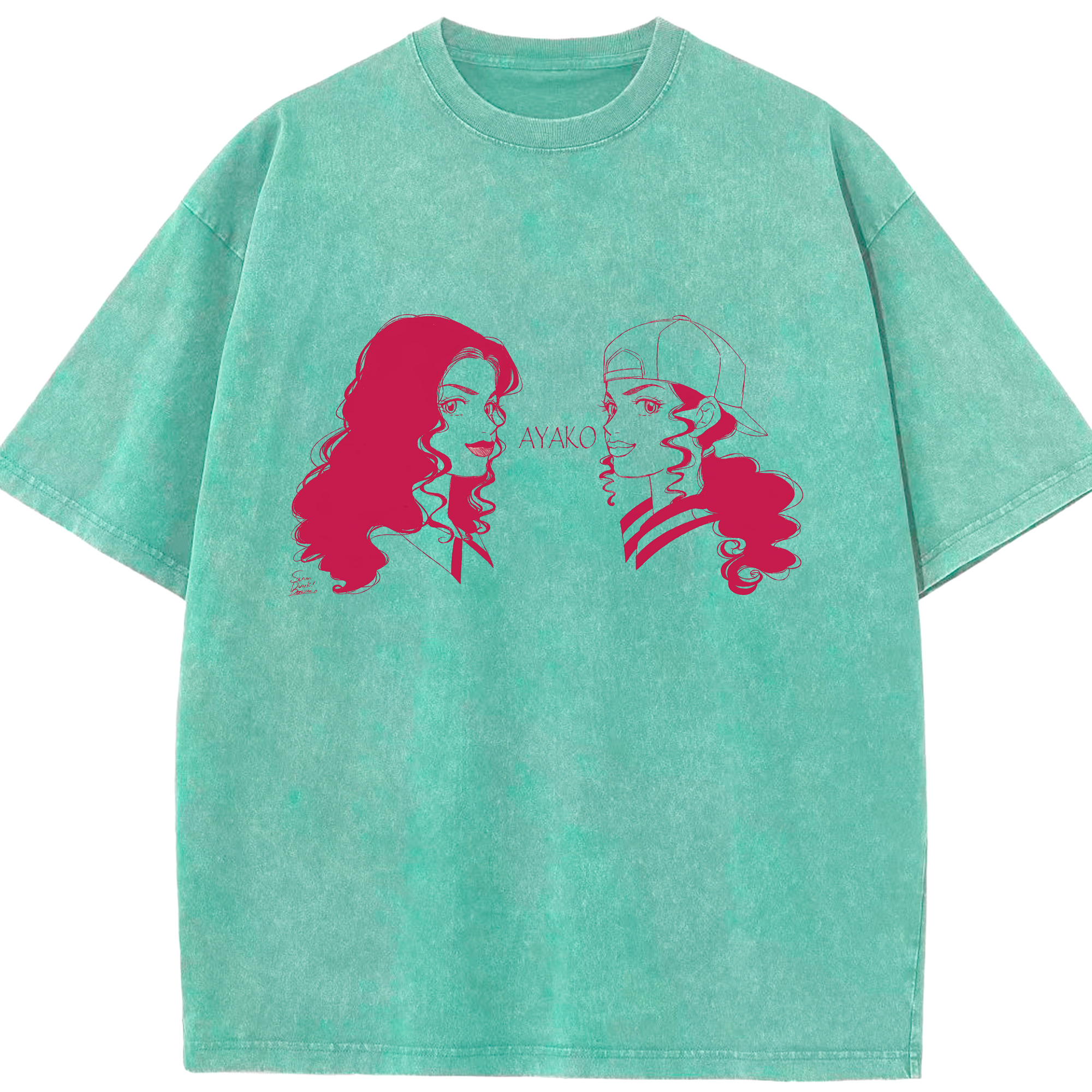 （画像用） SLAM DUNK／スラムダンク 綿100% ヴィンテージ風 半袖Tシャツ（フロントプリント）